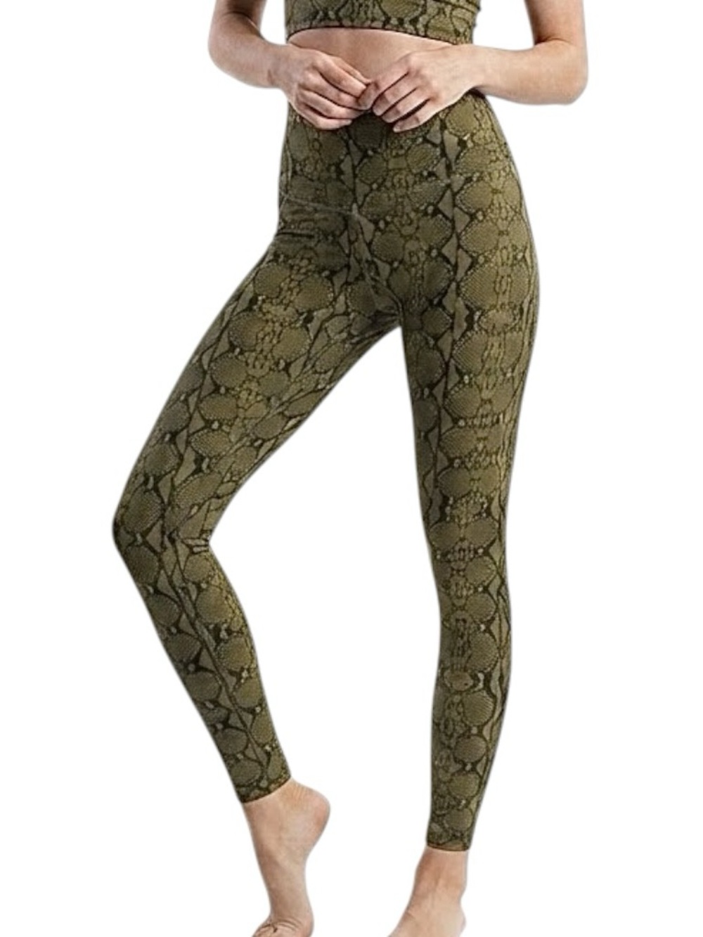 DYI Define Your Inspiration Green Snake Print High Waist Leggings M